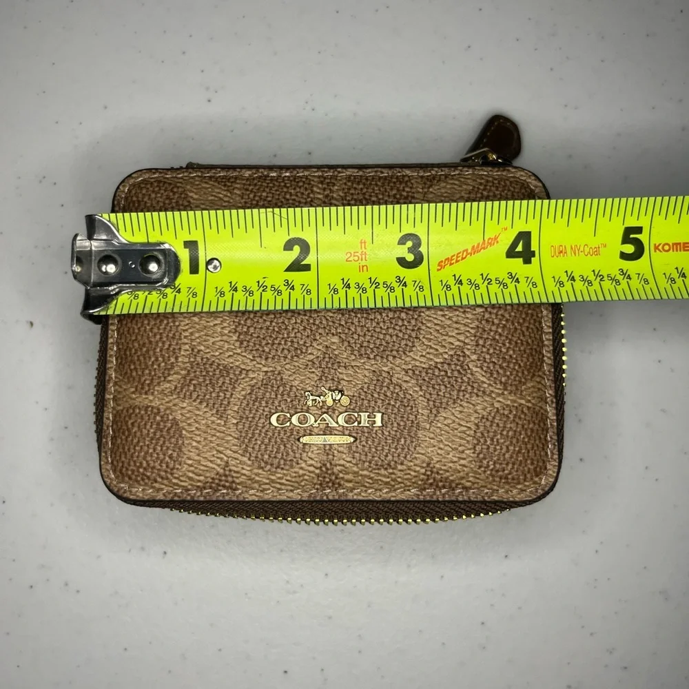 Coach Signature Brown and Tan Pill Holder - Picture 3 of 4